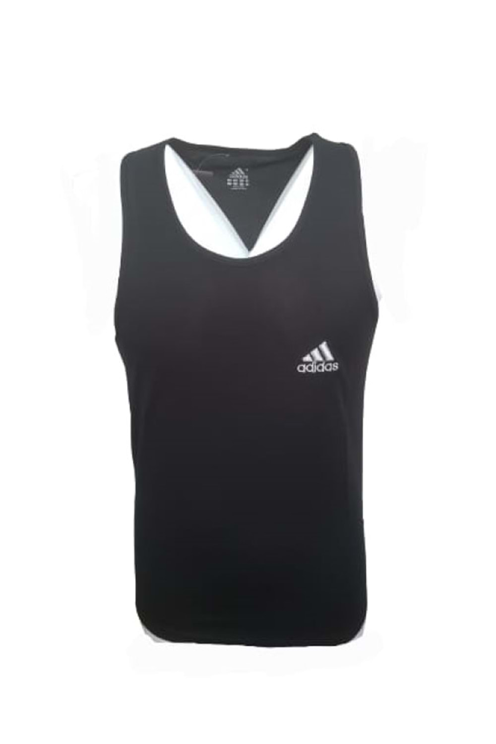 Adidas 2109 Erkek Delikli Askılı T-shirt P-179-4 - Siyah - L