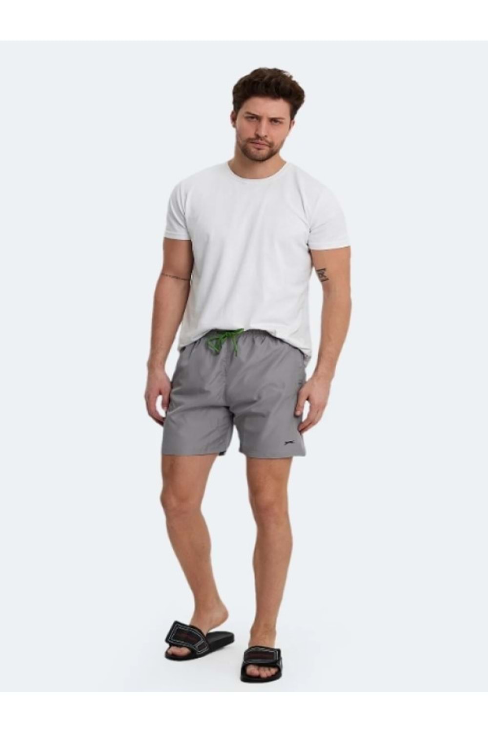 Slazenger Reno Erkek Mayo Paraşüt Şort - Slazenger - Gri - ST00124-Gri-S