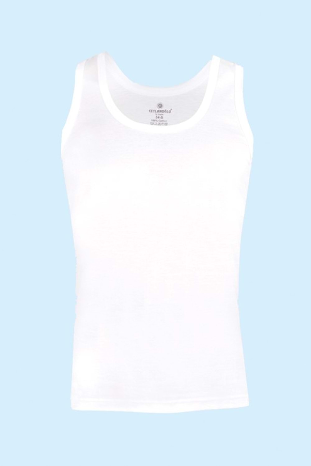 Ceylanoğlu C2001 Erkek Süprem Penye Askılı 3'lü Atlet - Ceylanoğlu - Beyaz - ST00156-Beyaz-60