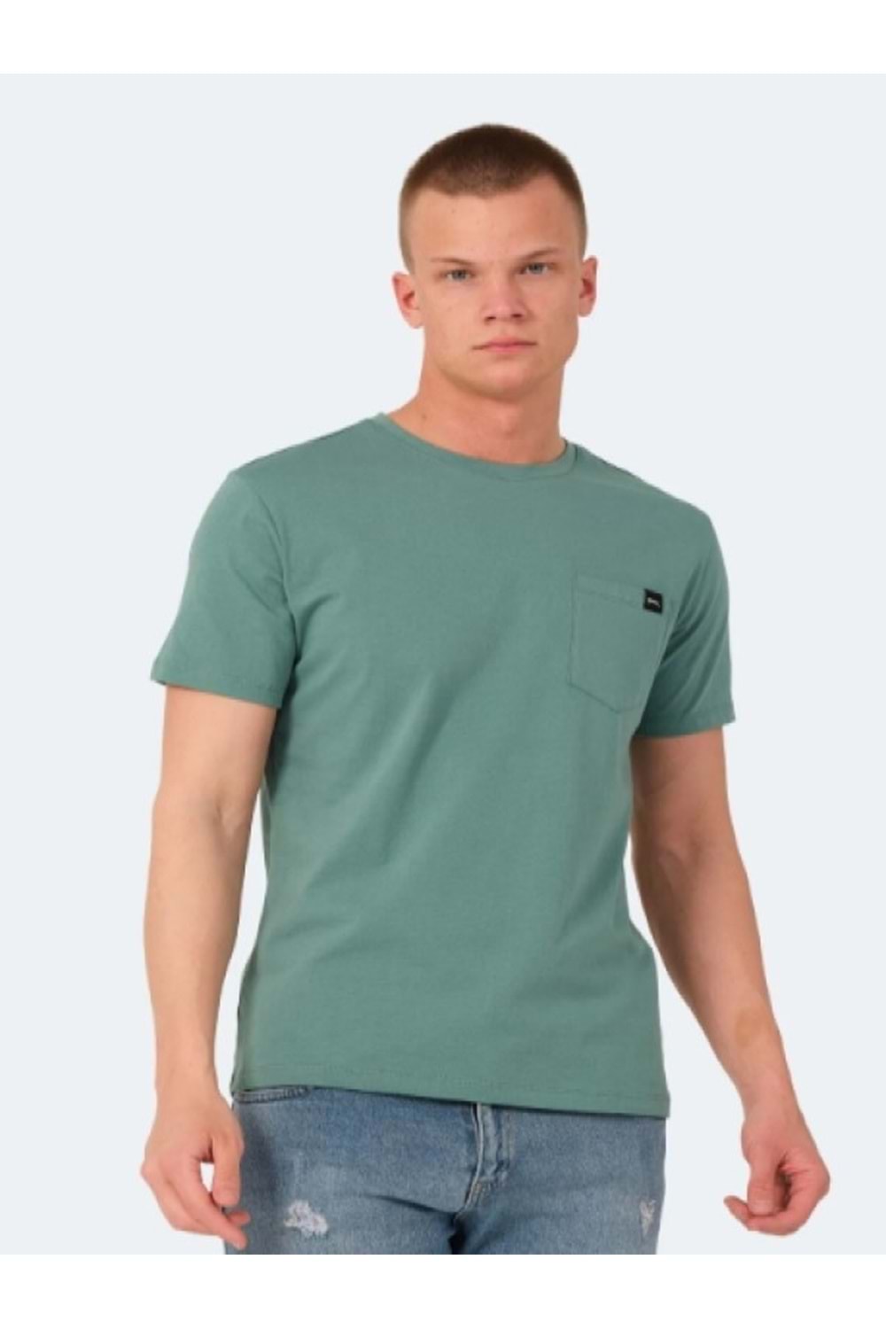 Slazenger Vesela Erkek Basic Kısa Kol T-shirt - Slazenger - Yeşil - ST00190-Yeşil-L