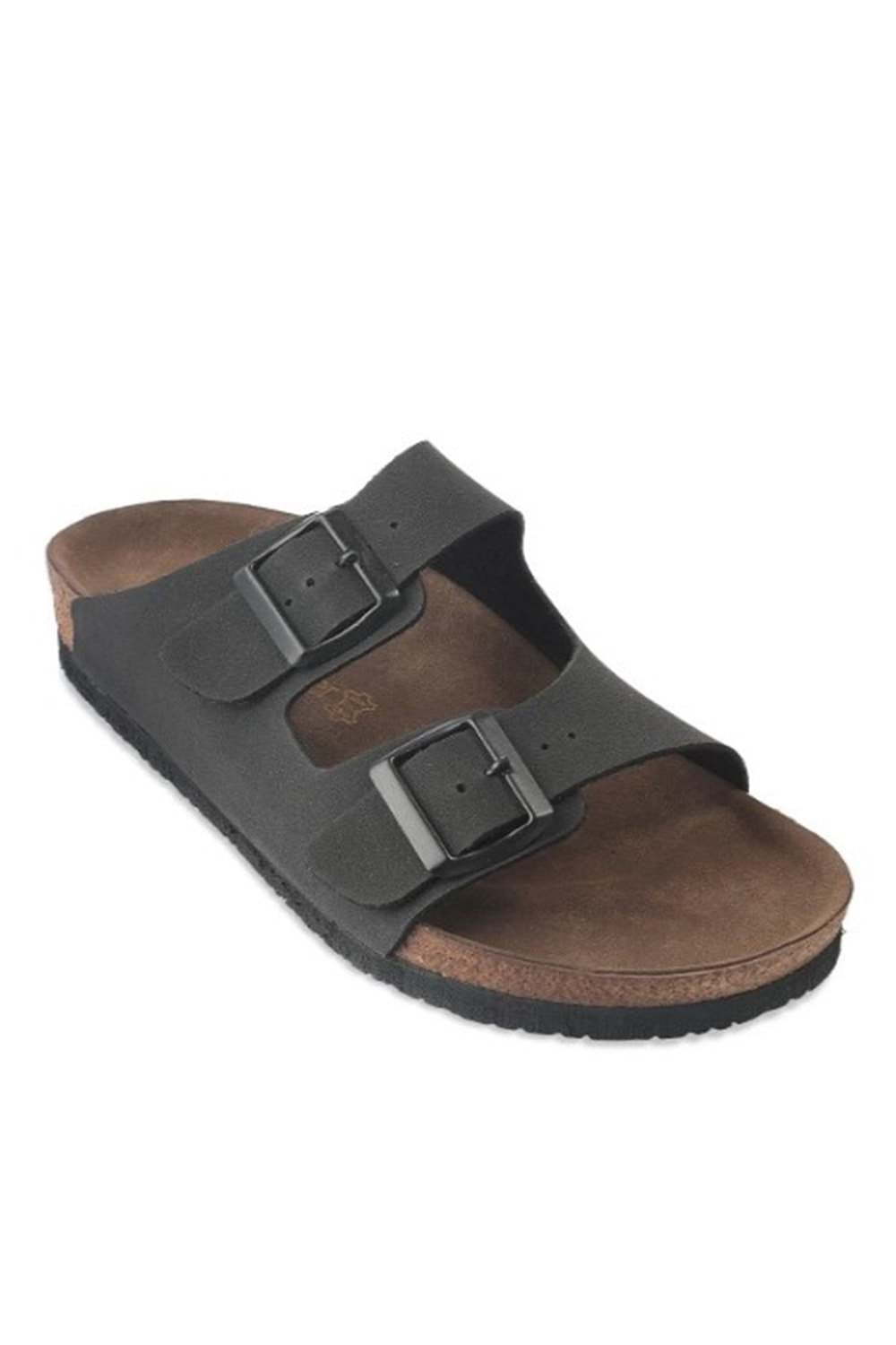 Slazenger Lens 500N Erkek Nubuk Terlik - Slazenger - Siyah - ST00191-Siyah-43