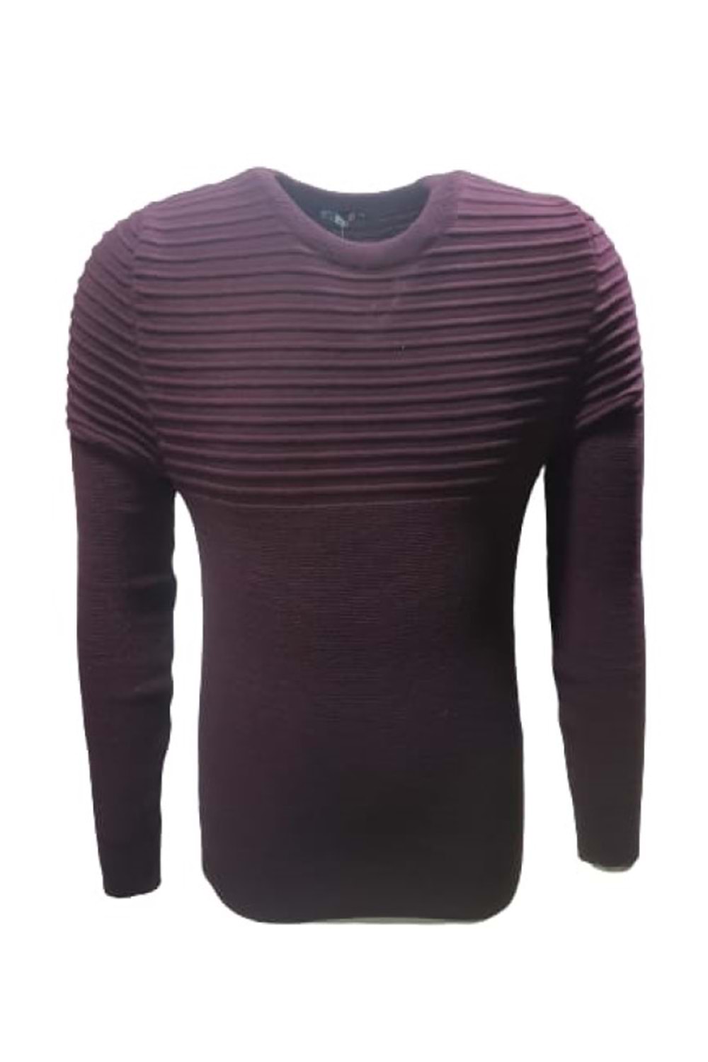 Ce-Ce 3005 Erkek Basic Sıfır YakaTriko Kazak - Bordo