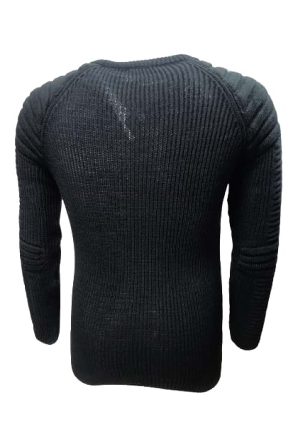 Ce-Ce C1006 Erkek Triko Basic Bisiklet Yaka Kalın Kazak - C1006 - Siyah - ST00270-Siyah-XXL