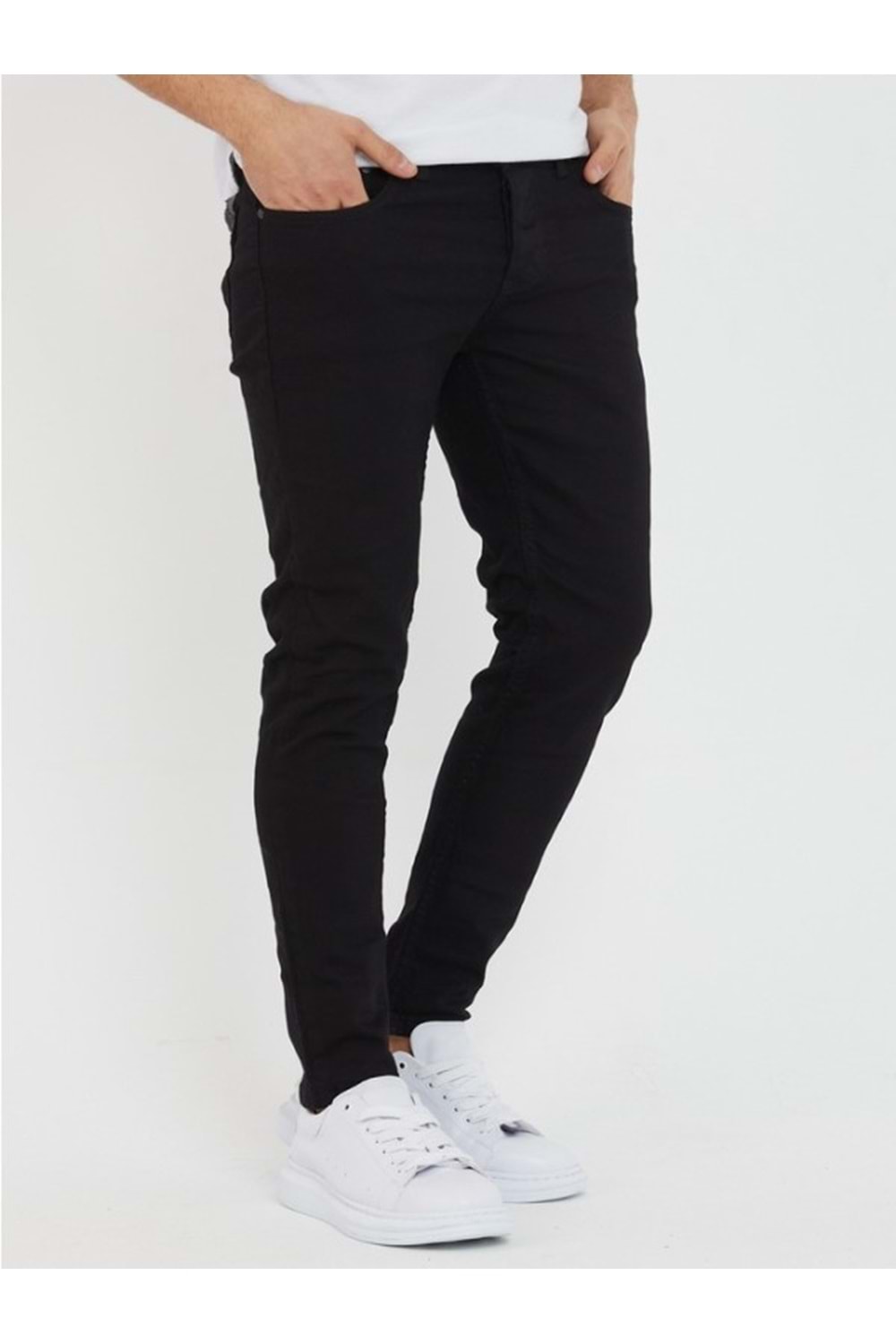 Hacker Tom Slim Y156-640 Erkek Denim Slim Fit Saten Pantolon - Siyah - ST00692-Siyah-31