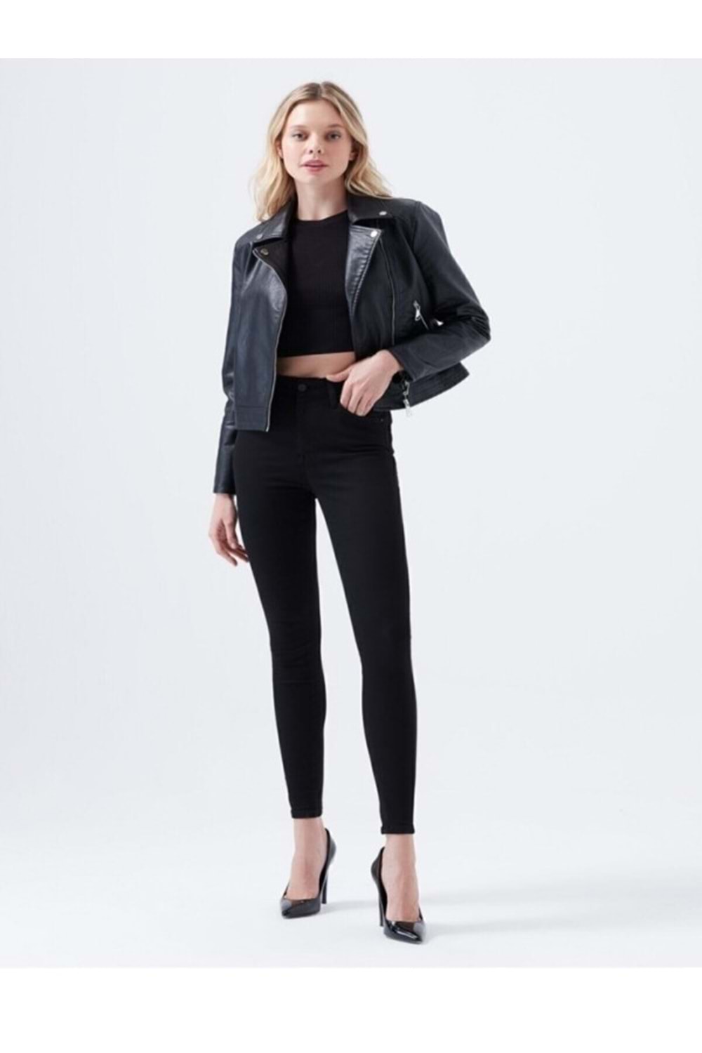 Hacker Bella T513-920 Kadın Denim Likralı Kot Pantolon - T513 - Siyah