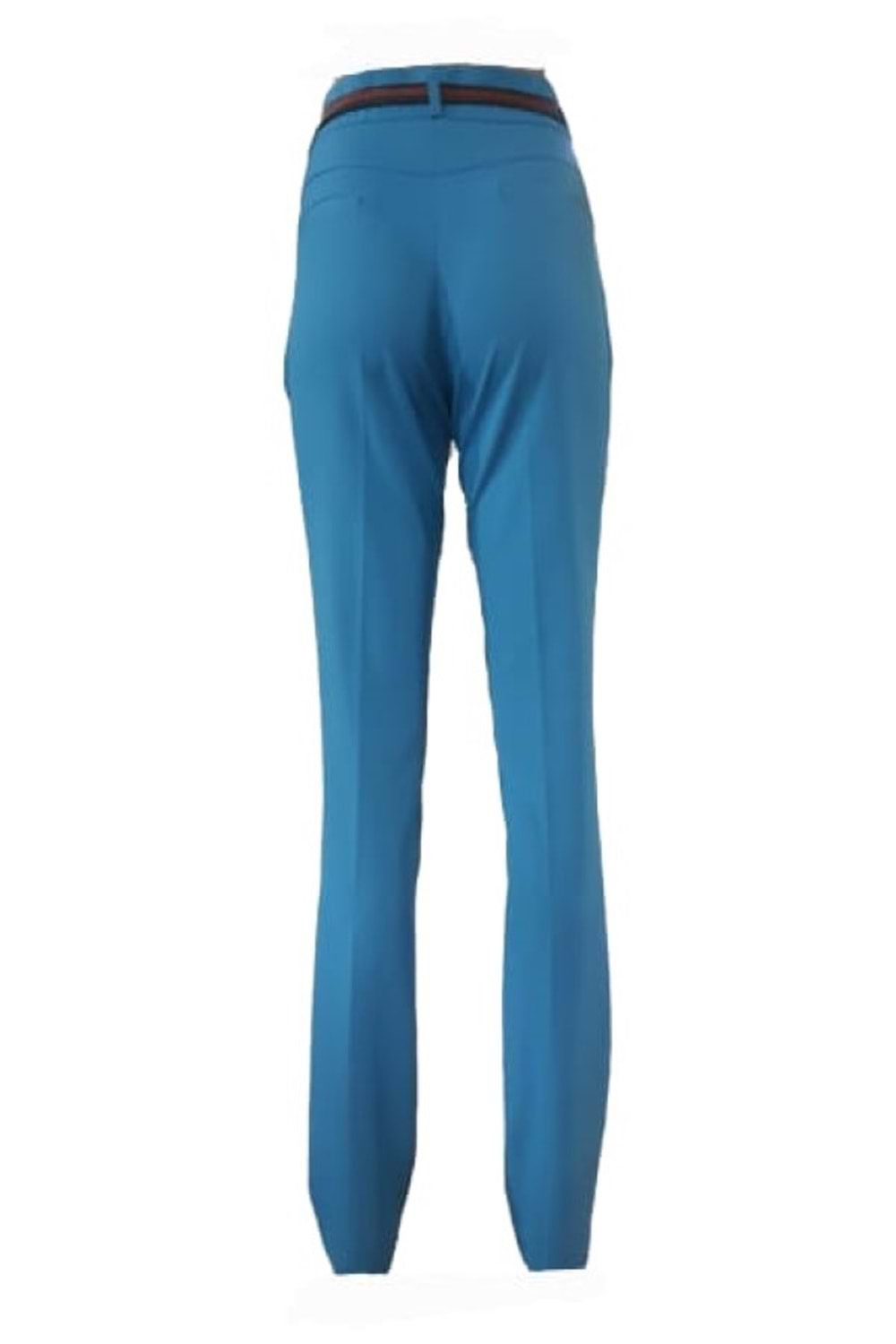 Kübra 3225 Kadın Klasik Mavi Kumaş Pantolon - Mavi - 38