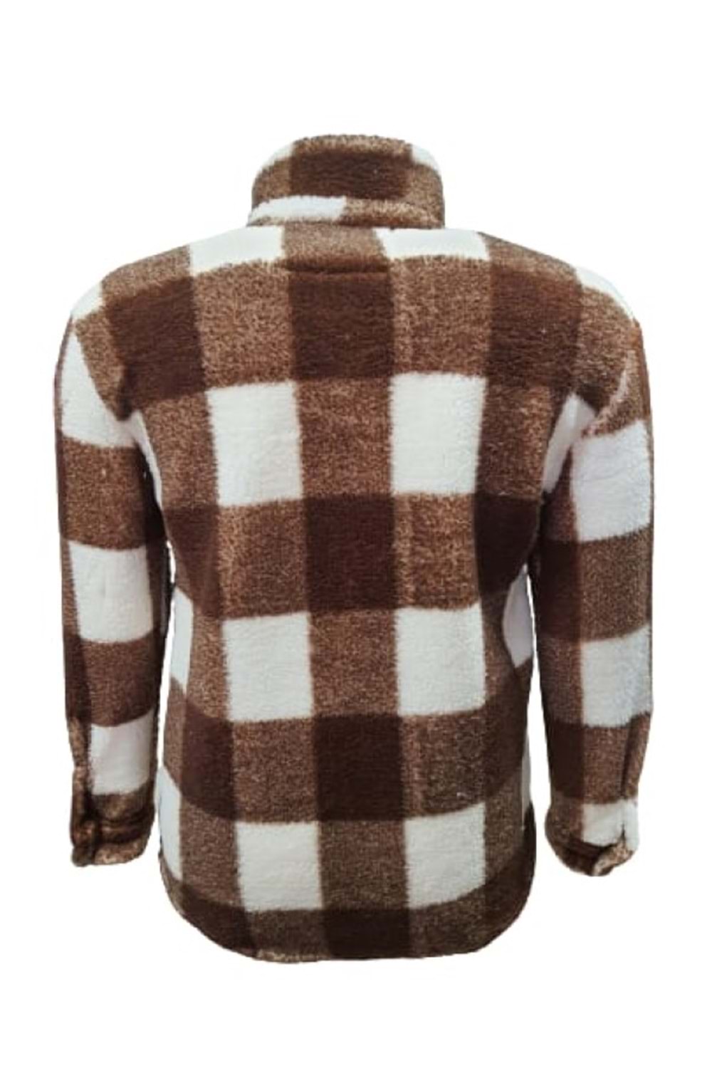 Yegua Y00789 Erkek Kareli Kuzu Peluş Gömlek - Y00789 - Kahverengi - ST00789-Kahverengi-L