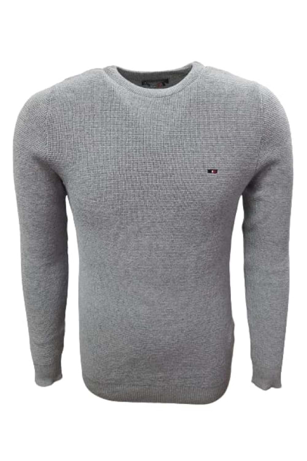 Ce-Ce C3210 Erkek Basic Triko Bisiklet İnce Kazak - C3210 - Gri - ST00810-Gri-XXL