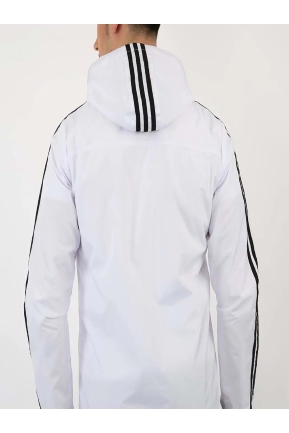 Adidas Erkek The Run Kapüşonlu Yağmurluk A 00897 - Beyaz - S