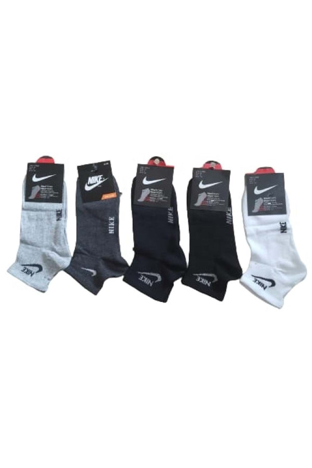 Nike Erkek Pamuklu Patik Çorap (4 Paket) N 00959 - Karışık Renkli - STANDART