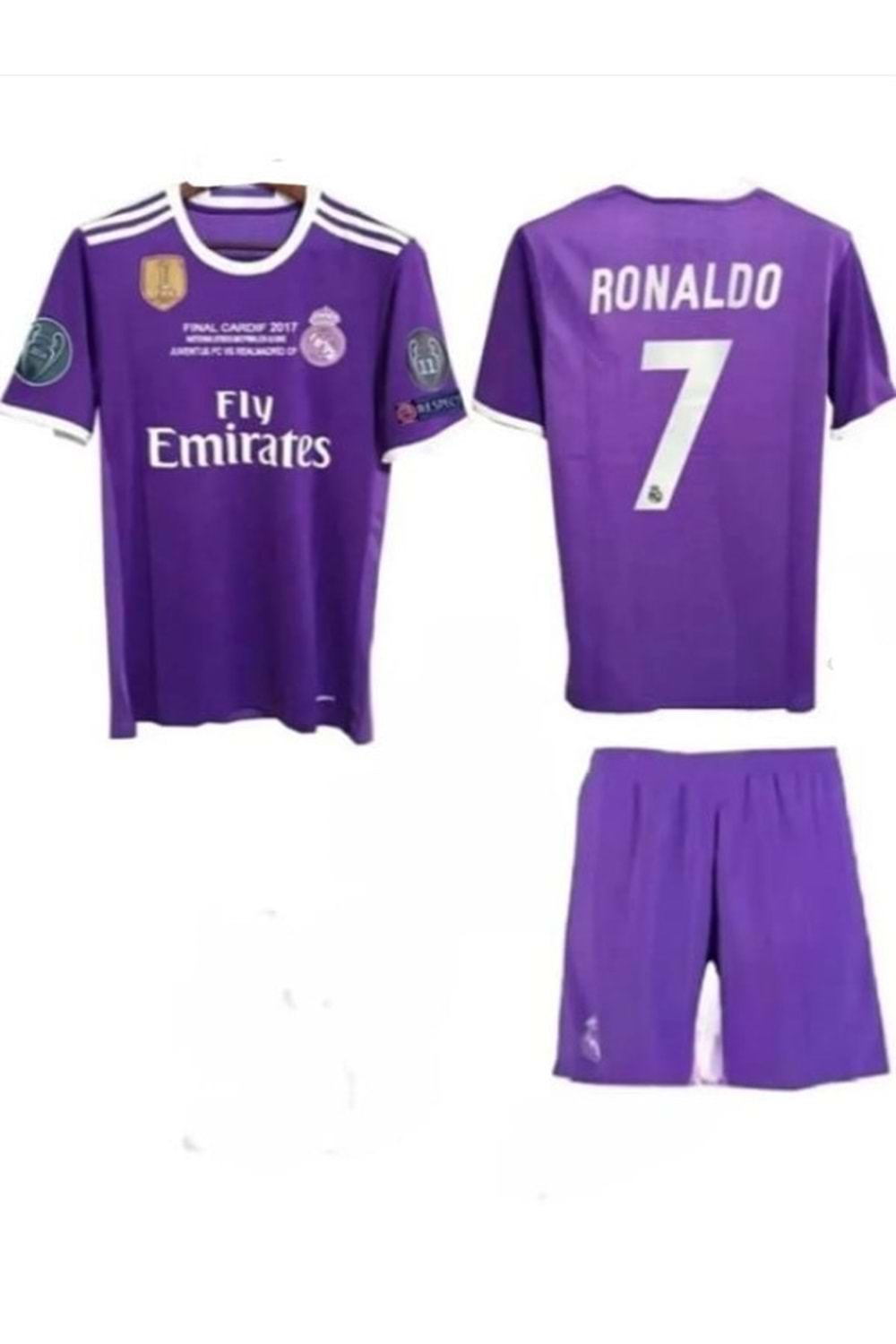 Real Madrid R01047 2017 Cardiff Şampiyonlar Ligi Finali Cristiano Ronaldo Çocuk Forma