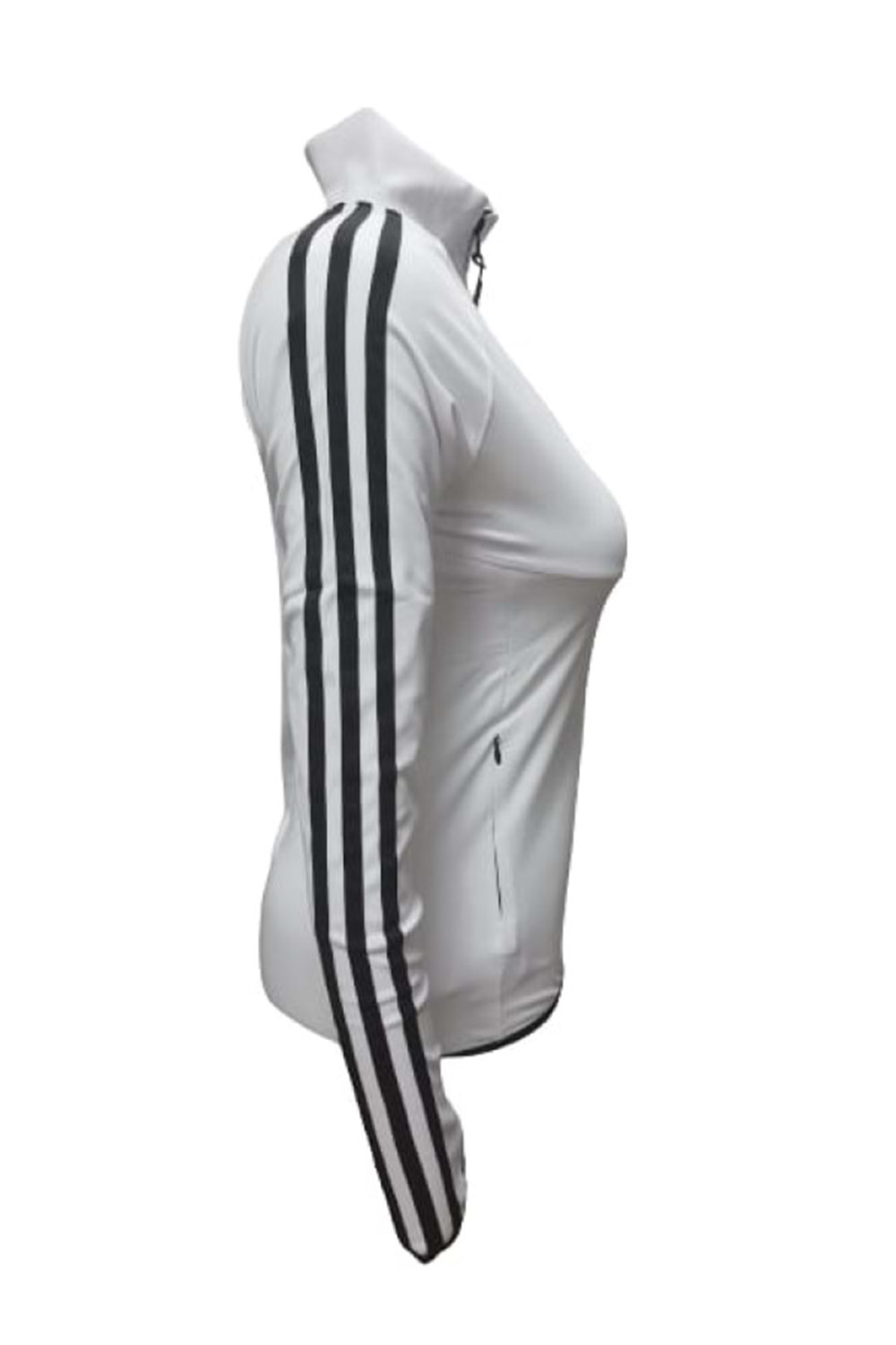 Adidas A0780 Kadın Dalgıç Şeritli Kapüşonlu Sweatshirt - Beyaz - ST01103-Beyaz-M