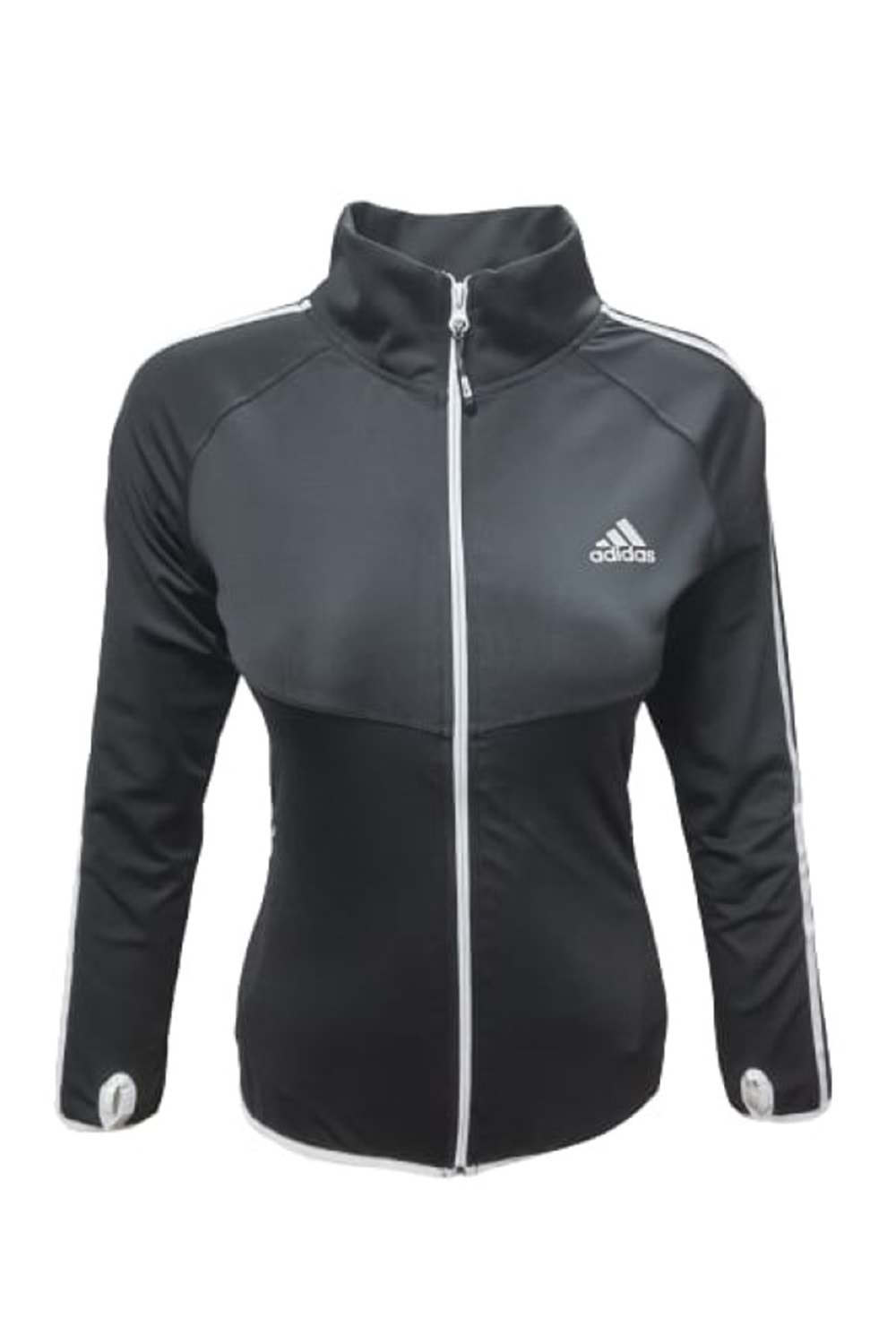 Adidas A0780 Kadın Dalgıç Şeritli Kapüşonlu Sweatshirt - Siyah - ST01103-Siyah-S