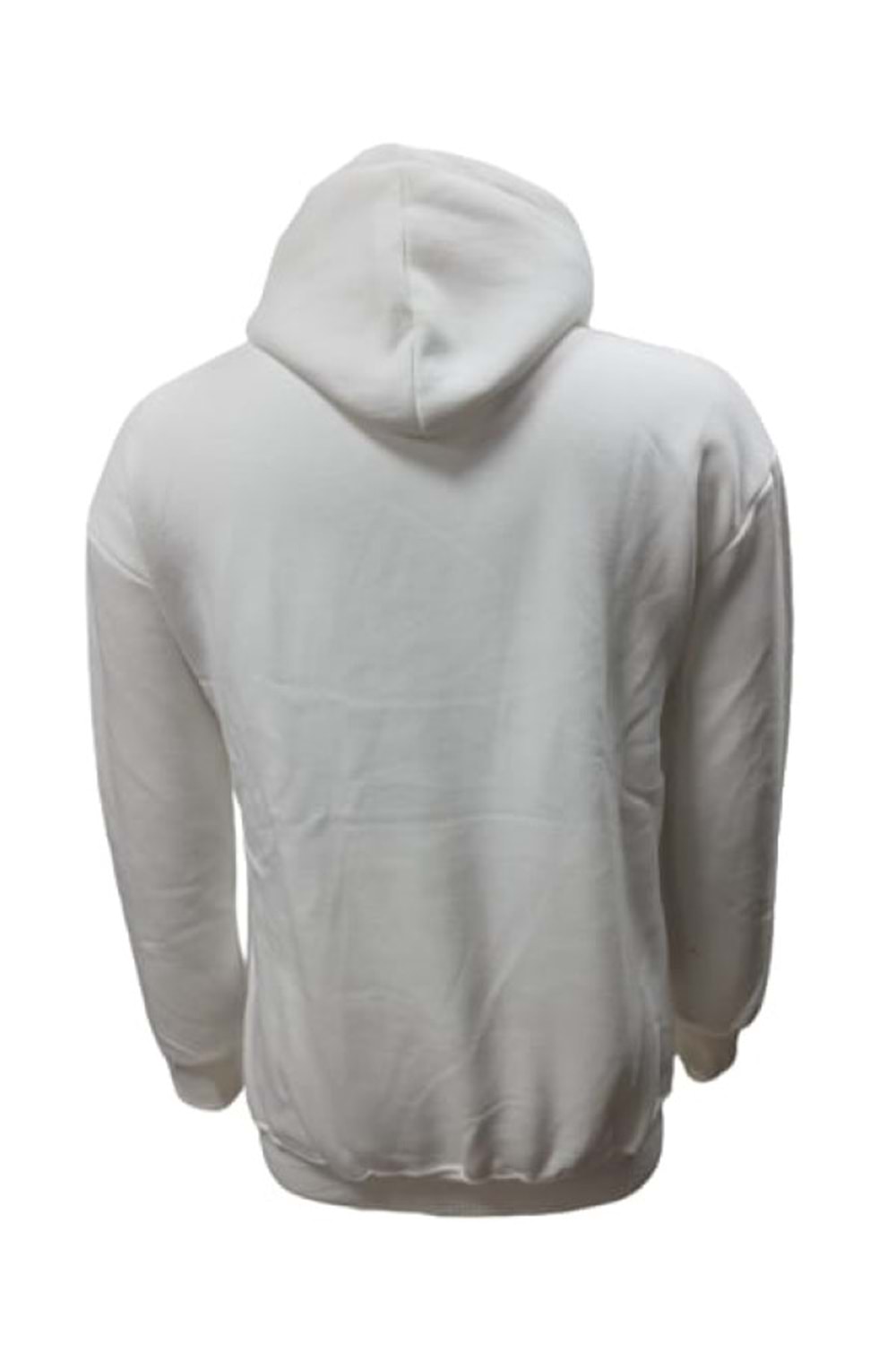 Tarz Cool T01128 Erkek Pamuklu Kapüşonlu Şardonlu Üç İplik Sweatshirt - ST01128-Beyaz-M