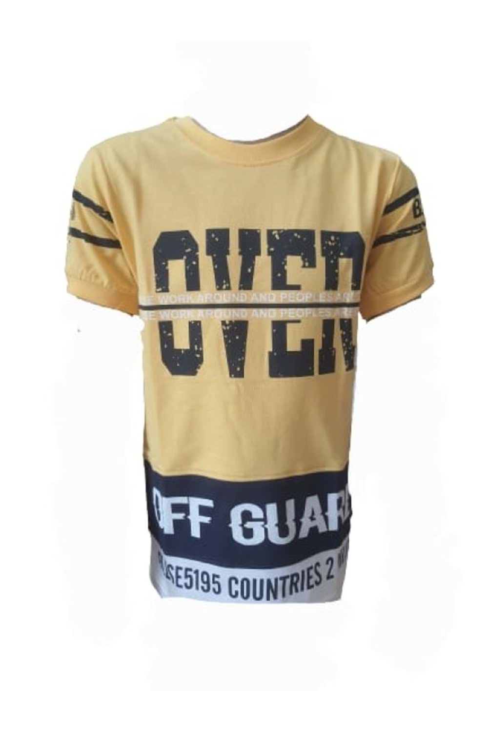 Petitox Çocuk Erkek Baskılı T-shirt 3003 - Sarı - 4 YAŞ