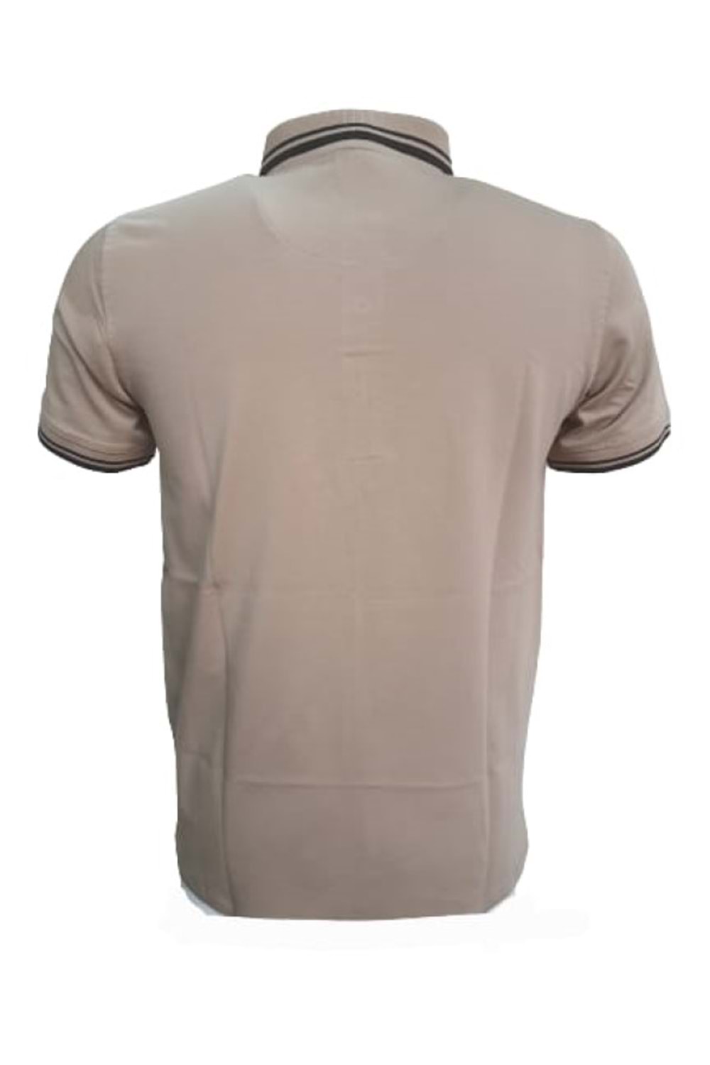Rey Polo Erkek Basic Polo Yaka Kısa Kol T-shirt R01201 - Bej - L