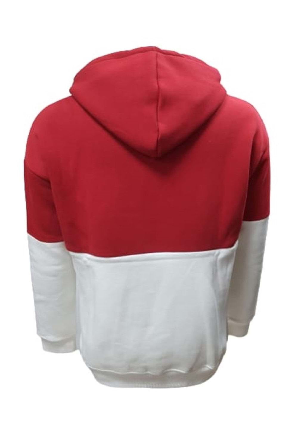 Tarz Cool T01215 Erkek Oversize Kapüşonlu Baskılı Üç İplik Sweatshirt - ST01215-Kırmızı-L
