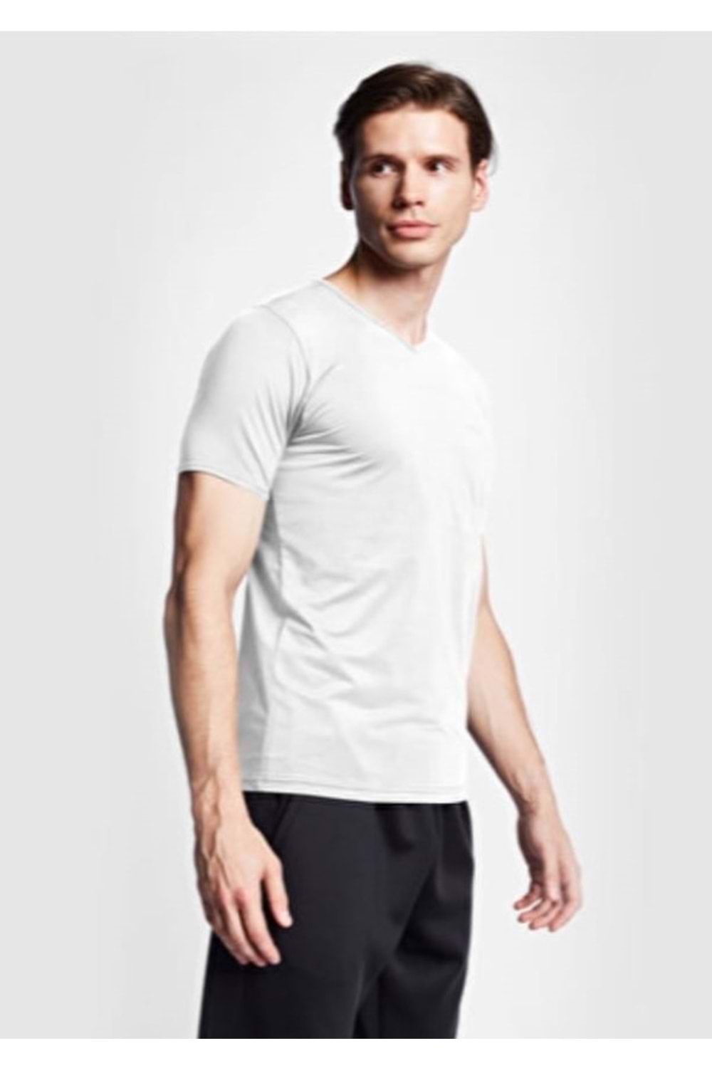 Lescon 25S-1221-25B Erkek Kısa Kol T-Shirt - Lescon - Beyaz-L