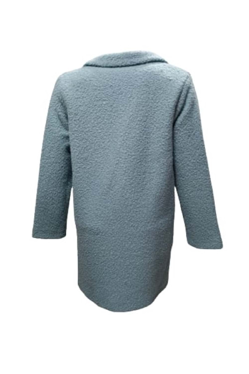 Kaside K3401 Kadın Buklet Kısa Kaşe Kaban - K3401 - Mavi - ST01337-Mavi-XL