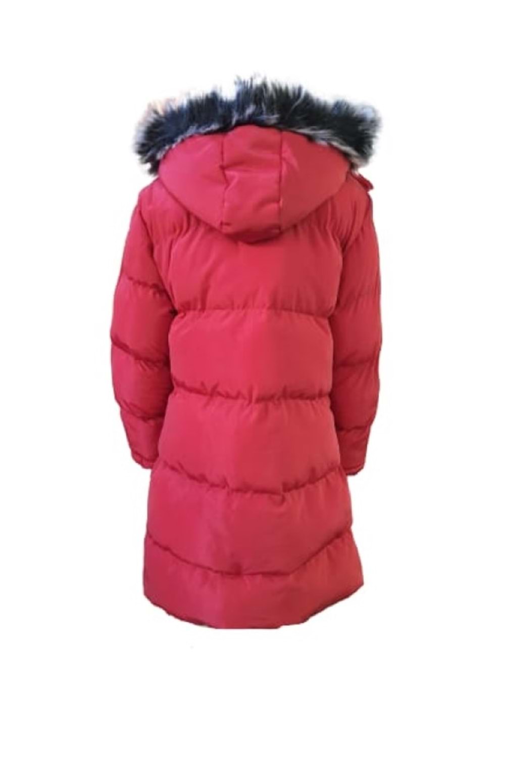 Bilen Kids B07001 Çocuk Kız Kapüşonlu Kürklü Spor Mont - B07001 - Kırmızı - ST01342-Kırmızı-6 YAŞ