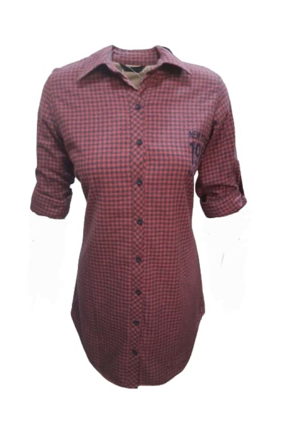 Rimoda 7421 Kadın Kaşmir İçi Kürklü Önü Düğmeli Tunik - Bordo