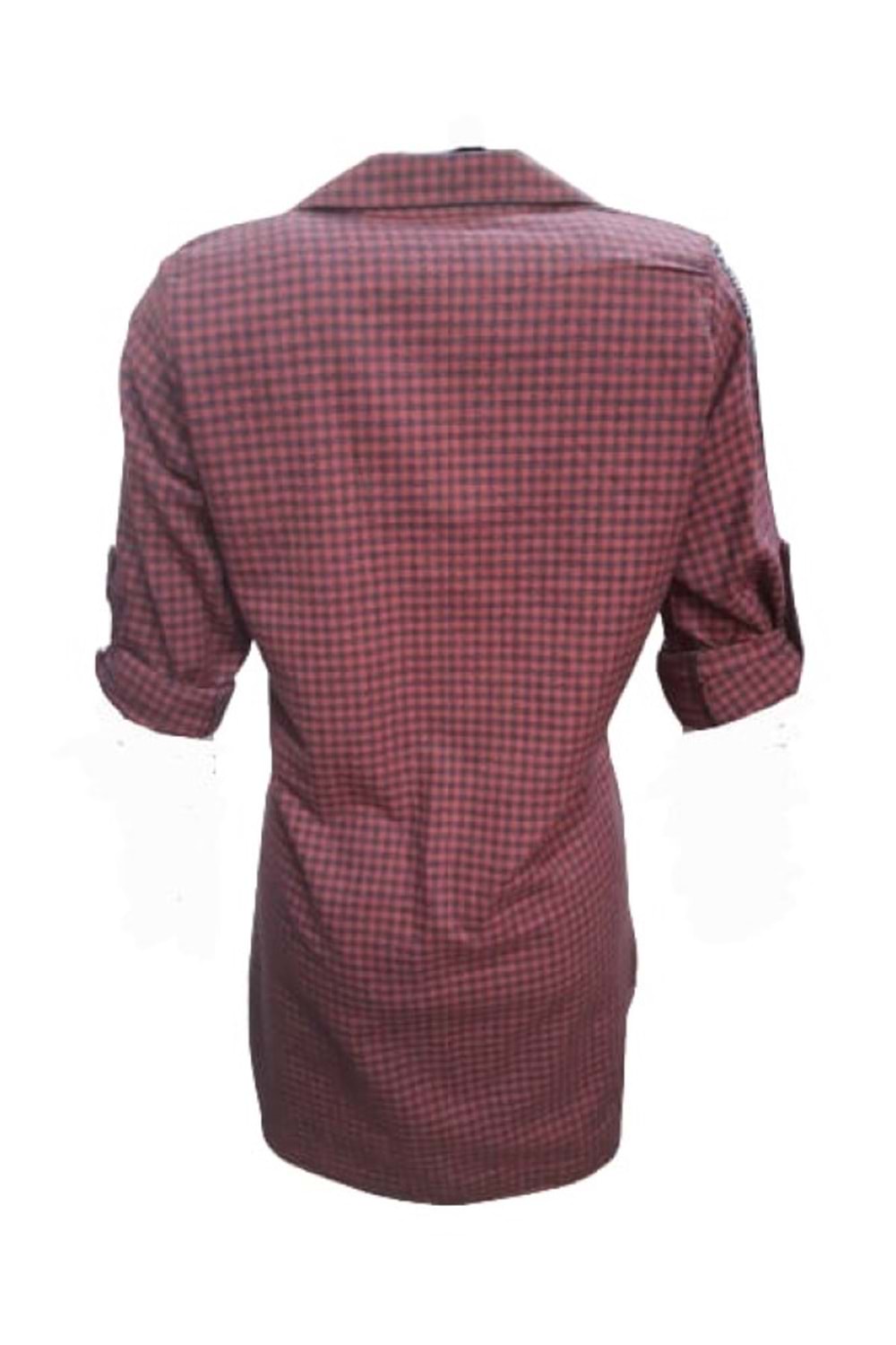 Rimoda 7421 Kadın Kaşmir İçi Kürklü Önü Düğmeli Tunik - Bordo