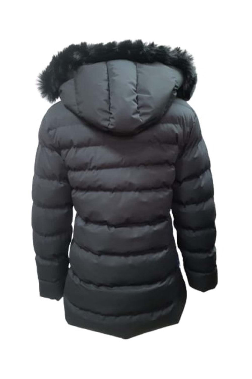 Burberry B01481 Çocuk Kız Şişme Dolum Kapüşonlu Kaban - B01481 - Siyah