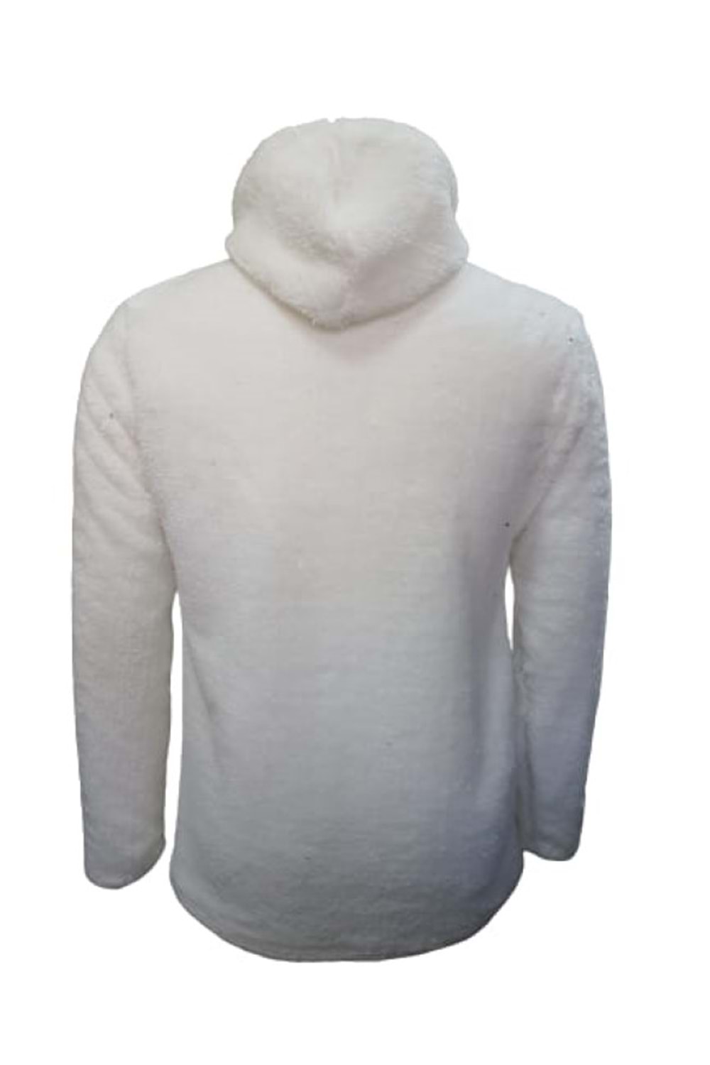 Mtn Erkek Peluş Kapüşonlu Sweatshirt St01519 - Beyaz