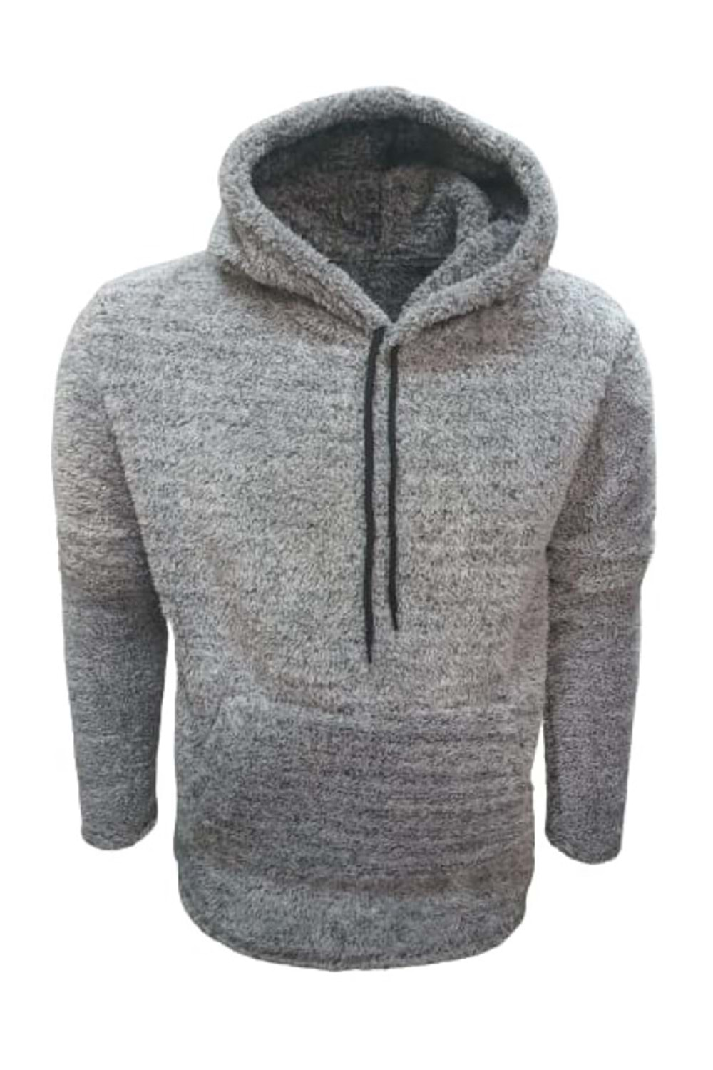 Mtn Erkek Peluş Kapüşonlu Sweatshirt St01519 - Gri