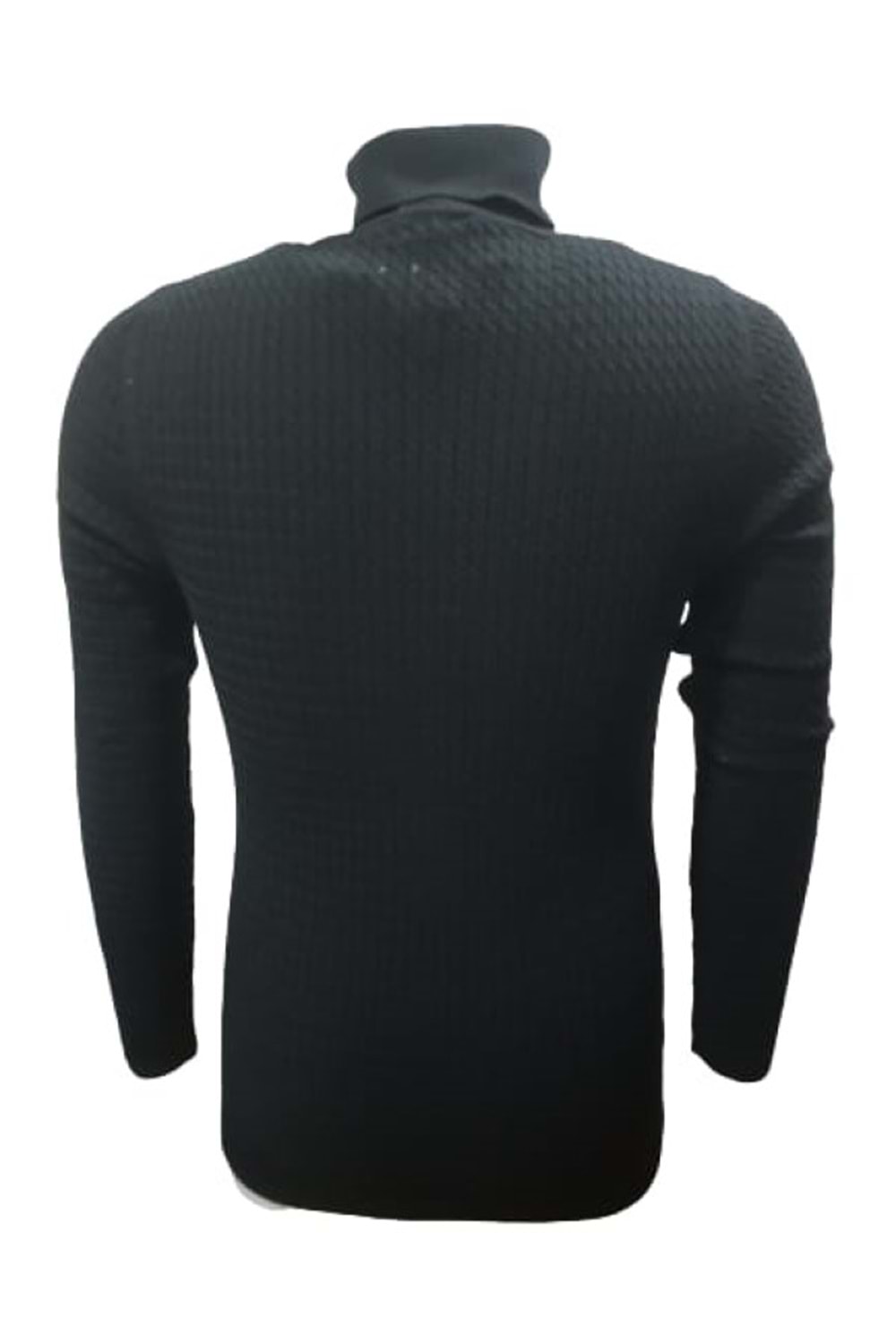 Ce-Ce 3199 Erkek Basic Tam Balıkçı Yaka Boğazlı Kazak - Siyah