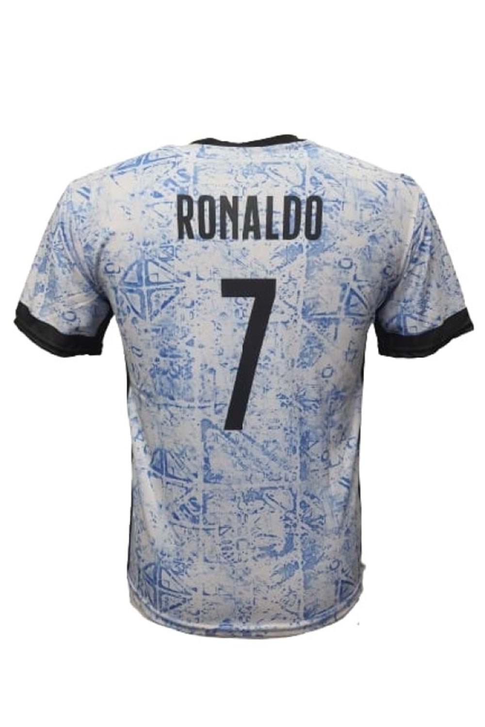 Portekiz P01806 Ronaldo Genç Çocuk Dış Saha Futbol Forması 2024-2025 - Mavi