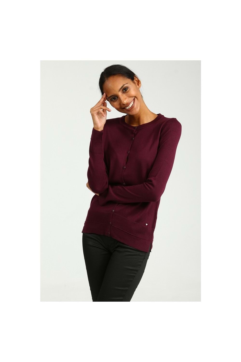 Collezione Kadın Merserize Triko Hırka Ucb 200491 - Mor - S