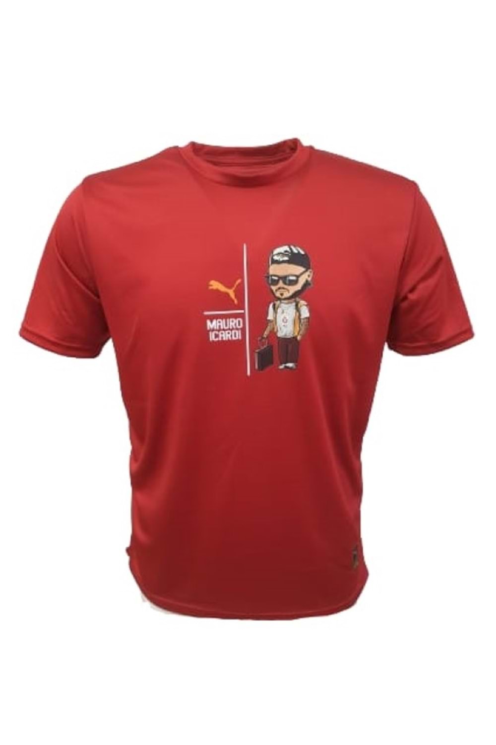 Mtn M02293 Mauro Icardi OversizeTasarım Baskılı Kısa Kol T-shirt - Kırmızı