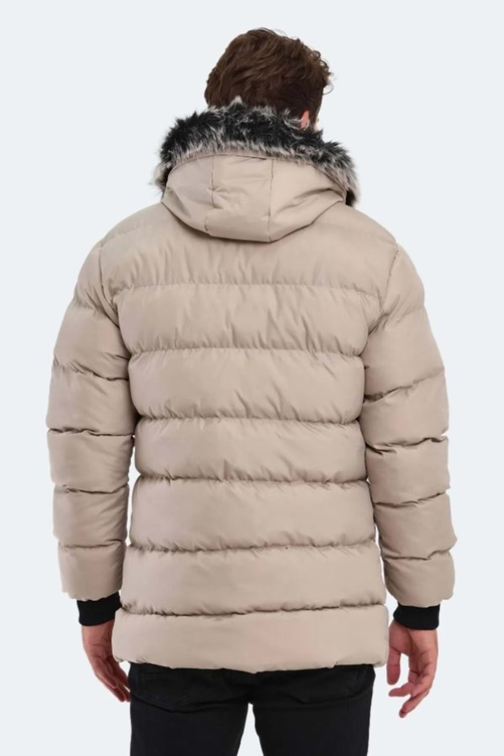 Slazenger ST23JE027 Heck Erkek Kapüşonlu Şişme Mont - Slazenger - Taş