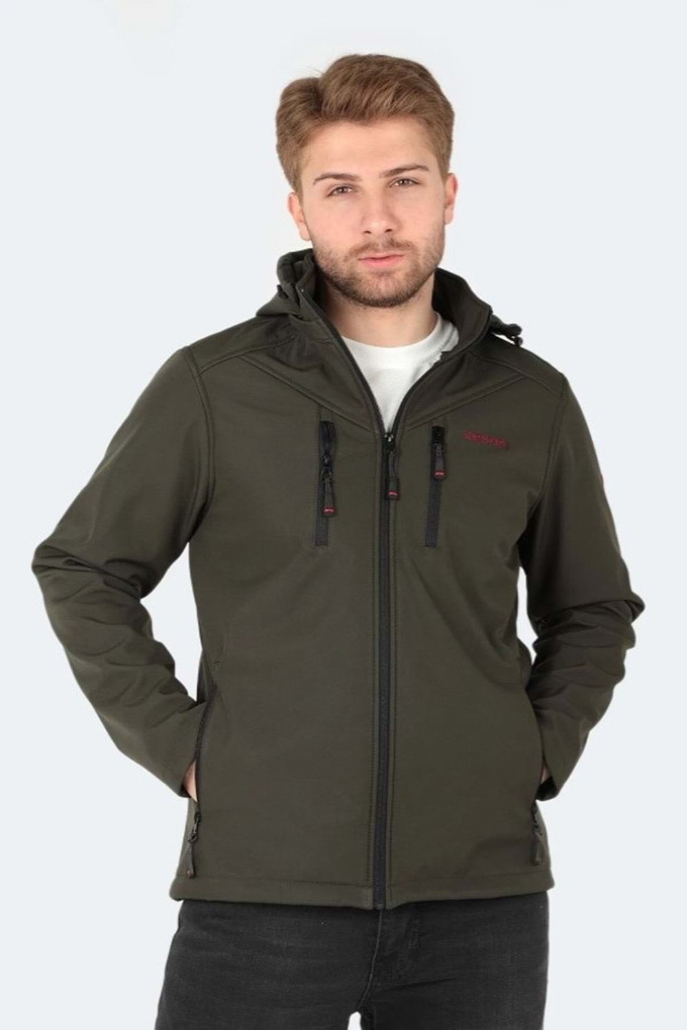 Slazenger ST21JE004 Ha-Yun Erkek Softshell Kapüşonlu Mont & Kaban - Slazenger - Haki