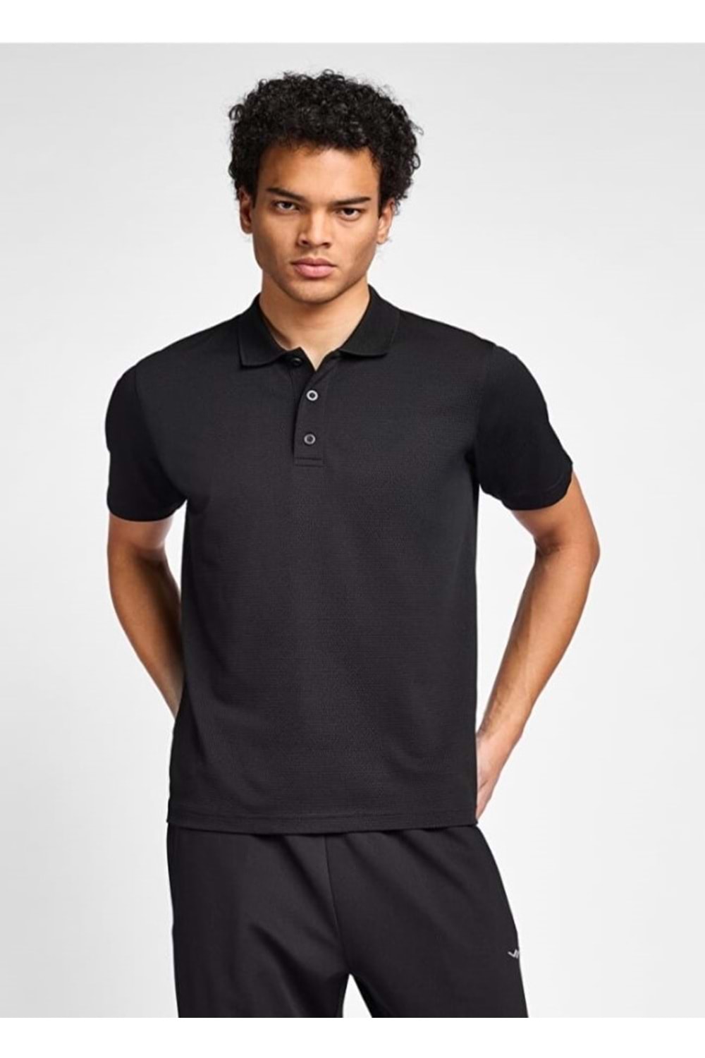 Lescon 26S-1297-26B Erkek Kısa Kol Polo Yaka T-Shirt - Siyah - ST03044-Siyah-M
