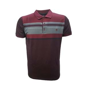 Rey Polo Basic Çizgili Polo Yaka Kısa Kol T-shirt 129