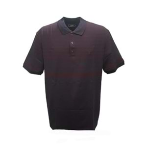 Rey Polo Erkek Battal Basic Çizgili Polo Yaka Kısa Kol T-shirt R00934