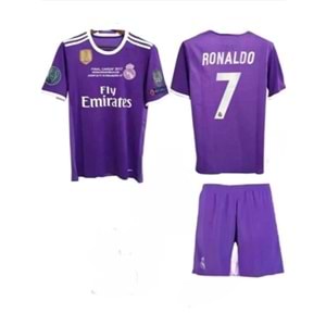 Real Madrid R01047 2017 Cardiff Şampiyonlar Ligi Finali Cristiano Ronaldo Çocuk Forma Şort