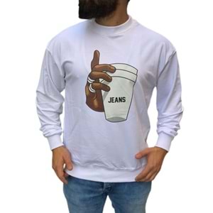 Braazi Erkek Basic Baskılı Sweatshirt St01533
