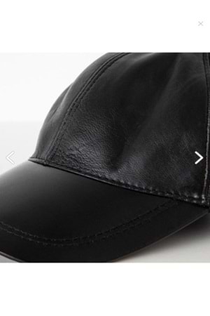 Thfabric T00611 Hakiki Deri Unisex Siyah Deri Cep Ayarlanabilir Şapka - ST00611-Siyah-TEK EBAT