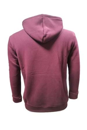 Tarz Cool T00633 Erkek Pamuklu Kapüşonlu Baskılı Üç İplik Sweatshirt - T00633 - Bordo - ST00633-Bordo-L