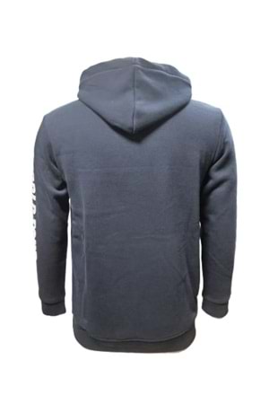 Tarz Cool T00633 Erkek Pamuklu Kapüşonlu Baskılı Üç İplik Sweatshirt - T00633 - Siyah - ST00633-Siyah-L