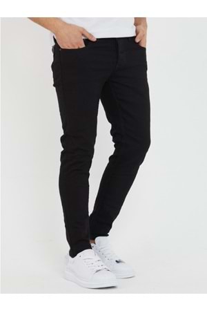 Hacker Tom Slim Y156-640 Erkek Denim Slim Fit Saten Pantolon - Siyah - ST00692-Siyah-31