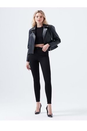 Hacker Bella T513-920 Kadın Denim Likralı Kot Pantolon - T513 - Siyah