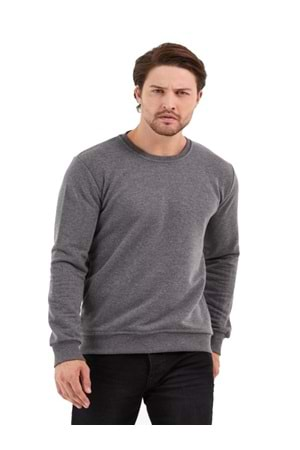 Jo Jo Moyes Erkek Basic Sweathshirt 1107 - Antrasit - S