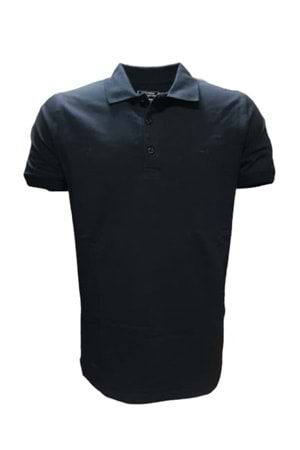 Rey Polo Erkek Basic Polo Yaka Kısa Kol T-shirt 434 - Siyah - L