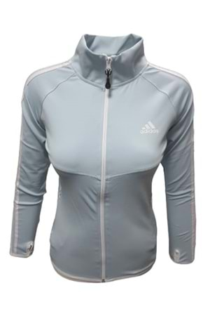 Adidas A0780 Kadın Dalgıç Şeritli Kapüşonlu Sweatshirt - Mavi - ST01103-Mavi-S