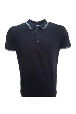 Rey Polo Erkek Basic Polo Yaka Kısa Kol T-shirt 979 - Lacivert - M