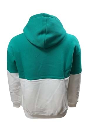 Tarz Cool T01215 Erkek Oversize Kapüşonlu Baskılı Üç İplik Sweatshirt - ST01215-Yeşil-M
